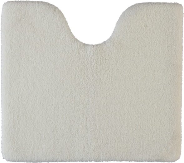 Rhomtuft - Badteppiche Square - Farbe: weiss - 01 - Toilettenvorlage mit Ausschnitt 55x60 cm