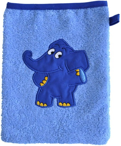 Smithy Die Sendung mit dem blauen Elefanten - Waschhandschuh 16 x 21 cm - Farbe: blau (1704042)