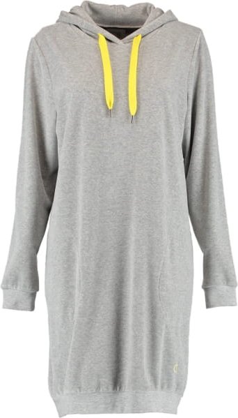 Cawö Home Active Longsize Hoodie 820 - Farbe: grau-melange/gelb - 75