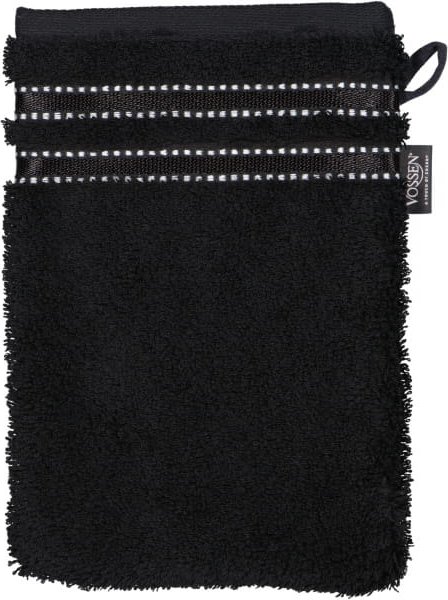 Vossen Handtücher Cult de Luxe - Farbe: schwarz - 7900 - Waschhandschuh 16x22 cm
