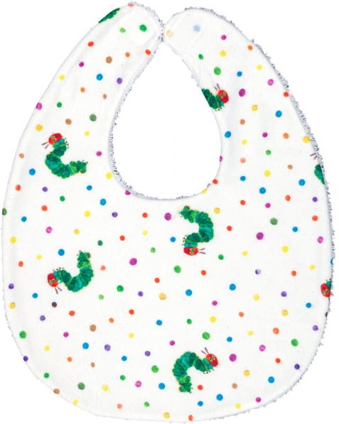 Smithy Die kleine Raupe Nimmersatt - Lätzchen 18 x 24 cm - Farbe: weiß (1305012)