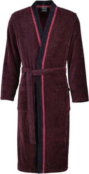 Cawö Bademäntel Herren Kimono 4839 - Farbe: rot-schwarz - 92 - L