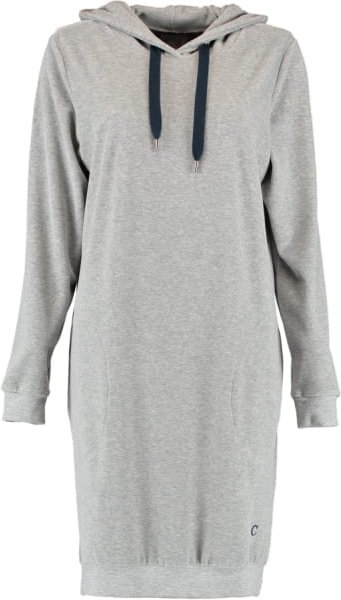 Cawö Home Active Longsize Hoodie 820 - Farbe: grau-melange/navy - 71