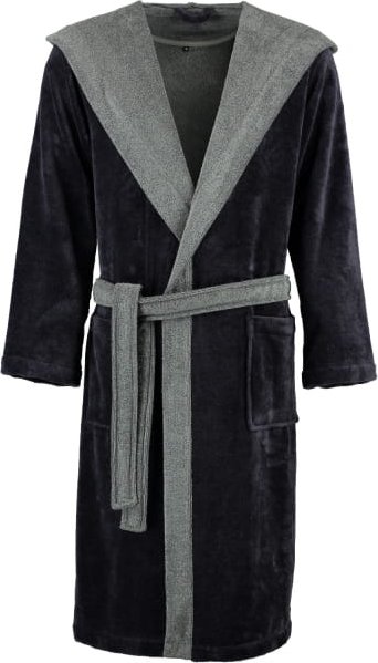 Vossen Bademantel unisex Poppy - Farbe: anthrazit - 013 (161914) - M