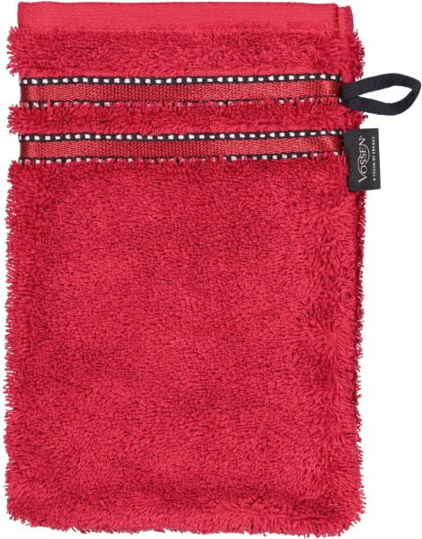 Vossen Handtücher Cult de Luxe - Farbe: rubin - 3900 - Waschhandschuh 16x22 cm