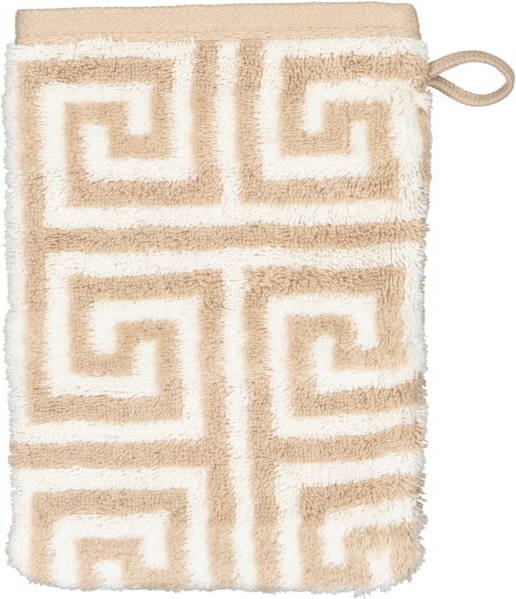 Cawö Handtücher Noblesse Elegance Allover 1088 - Farbe: sand - 33 - Waschhandschuh 16x22 cm