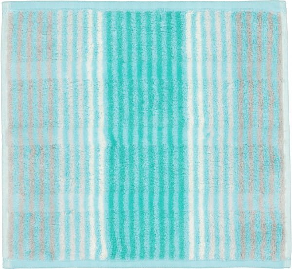 Cawö - Noblesse Cashmere Streifen 1056 - Farbe: mint - 14 - Seiflappen 30x30 cm