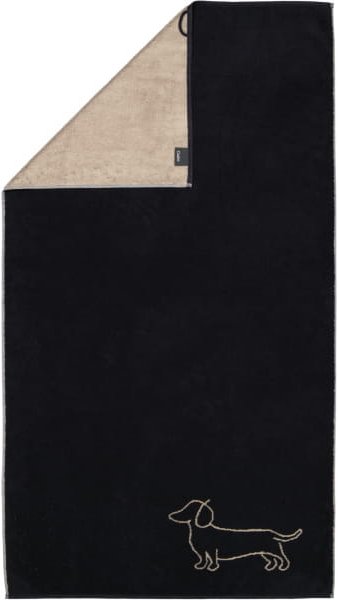 Thumbnail - Cawö Handtücher WE LOVE DOGS Companion 6248 - Farbe: Schwarz-Beige - 93 - Duschtuch 80x150 cm