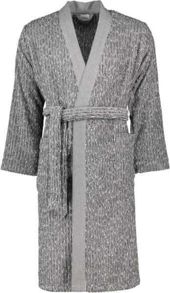 Möve Bademäntel unisex Kimono Brooklyn Pinstripe - Farbe: nature/black - 081 - S