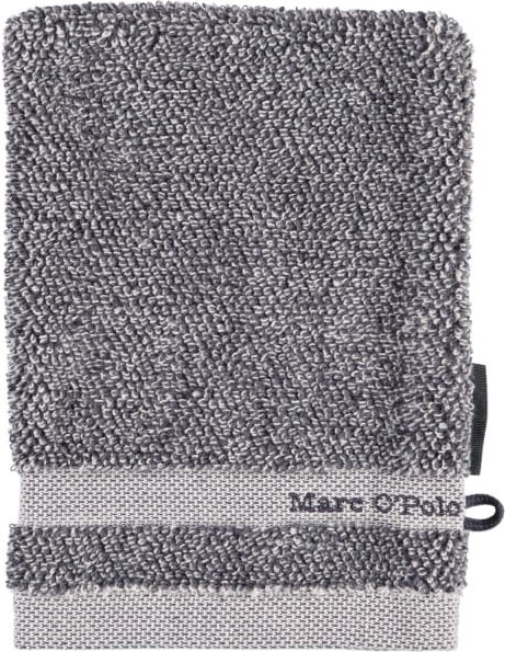 Marc o Polo Melange - Farbe: Marine/Light Silver - Waschhandschuh 16x21 cm