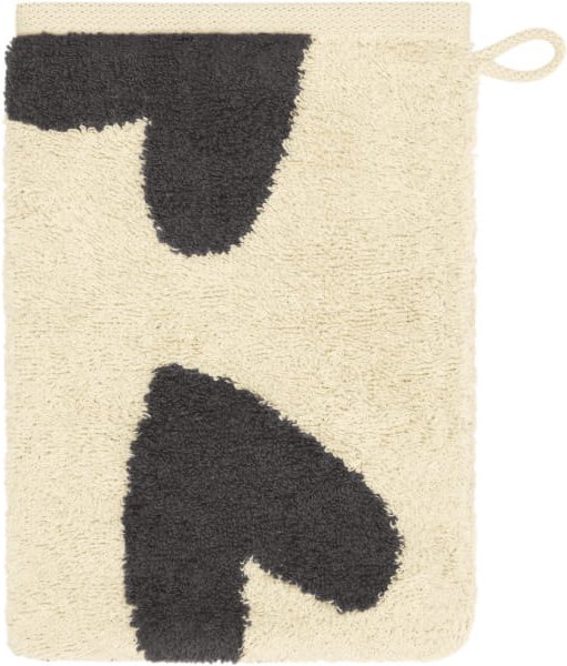 Cawö Handtücher Heart Beats Hearts 6275 - Farbe: basalt - 37 - Waschhandschuh 16x22 cm