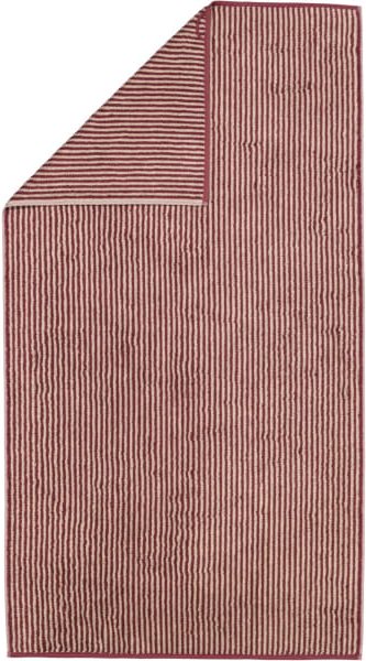 Cawö Handtücher Two-Tone Stripes 480 - Farbe: bordeaux - 23 - Duschtuch 80x150 cm