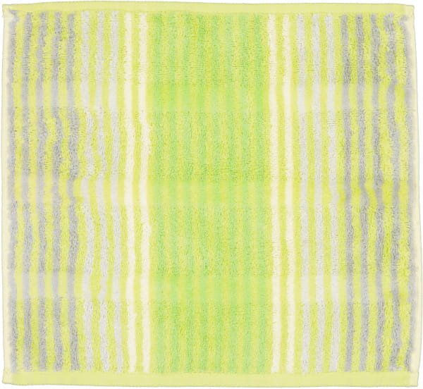 Cawö - Noblesse Cashmere Streifen 1056 - Farbe: kiwi - 45 - Seiflappen 30x30 cm