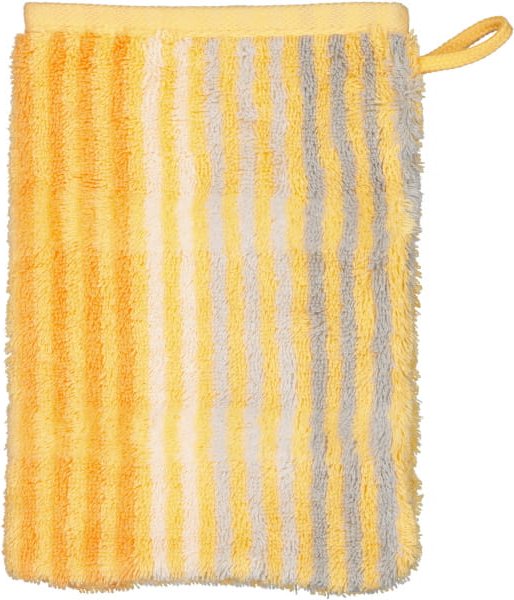 Cawö - Noblesse Cashmere Streifen 1056 - Farbe: melba - 35 - Waschhandschuh 16x22 cm