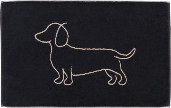 Cawö Badematten WE LOVE DOGS Companion 6248 - Farbe: schwarz/beige - 93 - 50x80 cm