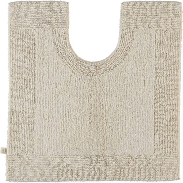 Rhomtuft - Badteppiche Prestige - Farbe: natur-jasmin - 20 - Toilettenvorlage mit Ausschnitt 60x60 c