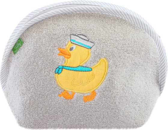 Thumbnail - Smithy Pastellflausch Ente - Waschbeutel - Farbe: hellgrau (2008024)