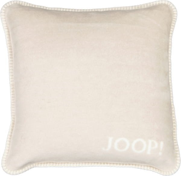 JOOP! Kissenhülle Uni-Doubleface - Größe: 50x50 cm - Farbe: Feder-Ecru