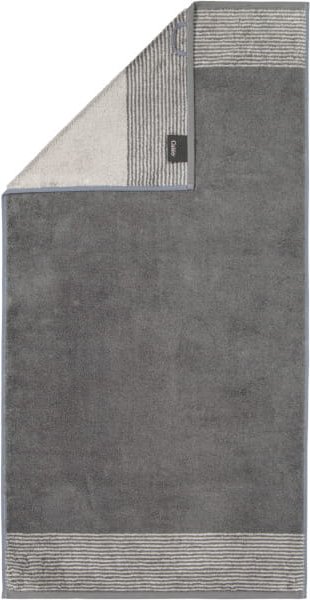 Cawö - Luxury Home Two-Tone 590 - Farbe: schiefer - 77 - Handtuch 50x100 cm