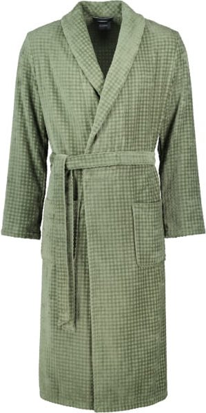 Cawö Bademäntel Herren Schalkragen Waffelpiqué 6508 - Farbe: field - 453 - XL