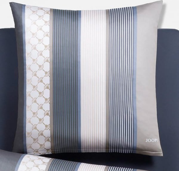 JOOP Bettwäsche Cornflower Stripes 4069 - Farbe: Deep Coal - 09 - Kissen 80x80 cm