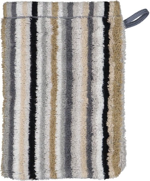 Thumbnail - Cawö - Life Style Streifen 7048 - Farbe: 37 - kiesel - Waschhandschuh 16x22 cm