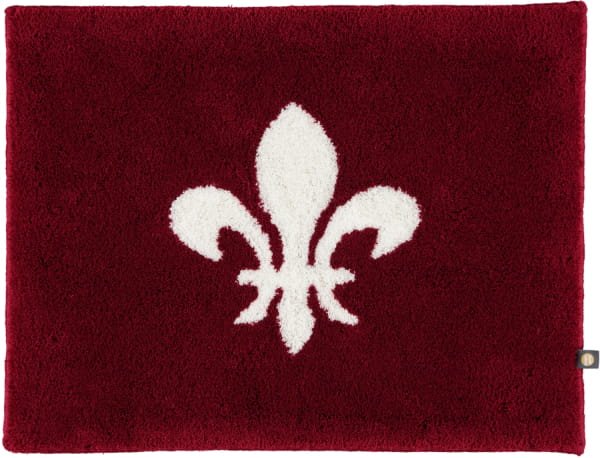 Rhomtuft - Badteppiche Lilie - Farbe: bordeaux/ecru - 1372 - 50x65 cm