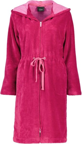 Cawö Home - Damen Bademantel Kurz Kapuze 822 - Farbe: beere - 22 - M