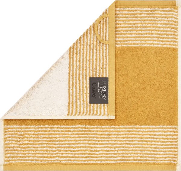 Cawö Handtücher Luxury Home Two-Tone 590 - Farbe: gold - 53 - Seiflappen 30x30 cm