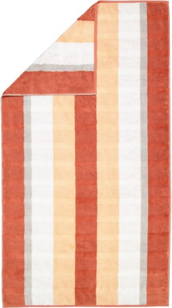 Cawö Handtücher Noblesse Stripe 1087 - Farbe: brick - 33 - Duschtuch 80x150 cm