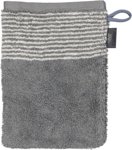 Cawö - Luxury Home Two-Tone 590 - Farbe: schiefer - 77 - Waschhandschuh 16x22 cm