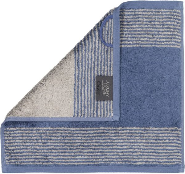 Cawö - Luxury Home Two-Tone 590 - Farbe: nachtblau - 10 - Seiflappen 30x30 cm