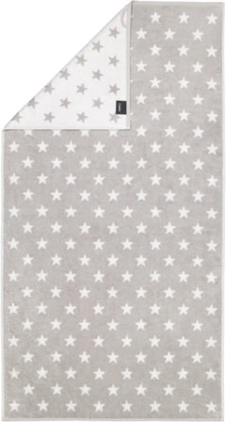 Cawö Handtücher NEW STARS Sterne klein 6261 - Farbe: platin/weiß - 76 - Duschtuch 70x140 cm