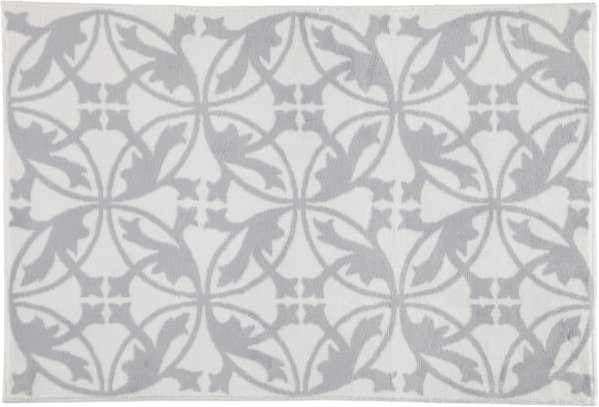 Rhomtuft - Badematte Mauro - Farbe: weiß/kiesel - 1469 - 60x90 cm