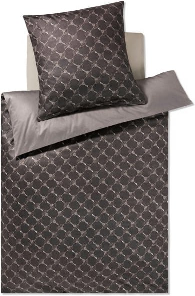 JOOP Bettwäsche Cornflower Double 4083 - Farbe: Shiny Black - 09 - 80x80 cm - 155x220 cm