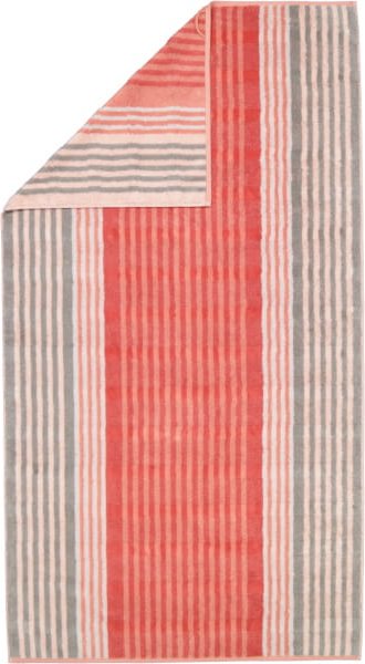 Cawö Handtücher Noblesse Harmony Streifen 1085 - Farbe: koralle - 27 - Duschtuch 80x160 cm