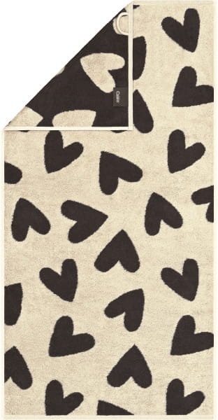 Cawö Handtücher Heart Beats Hearts 6275 - Farbe: basalt - 37 - Handtuch 50x100 cm