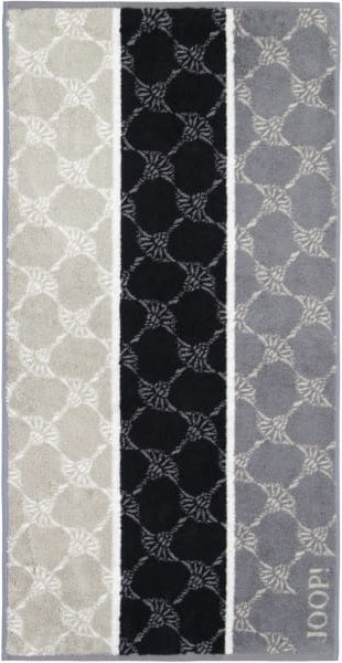 JOOP! Signature Cornflower Stripes 1657 - Farbe: Schwarz - 97 - Handtuch 50x100 cm