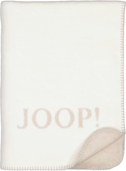 JOOP! Wohndecke Uni-Doubleface - Größe: 150x200 cm - Farbe: Ecru-Feder