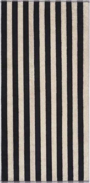Cawö Handtücher Bold Streifen 6277 - Farbe: schwarz/beige - 93 - Duschtuch - 70x140 cm