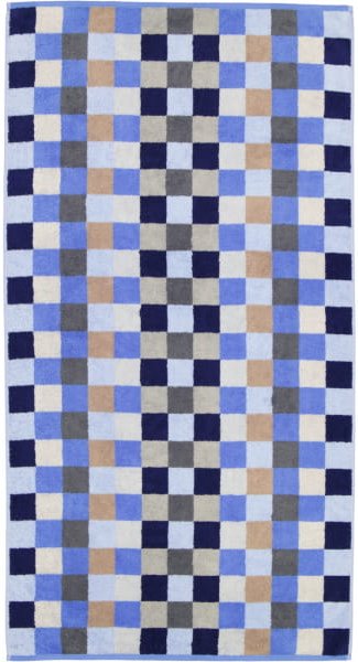 Cawö - Unique Karo 942 - Farbe: saphir - 11 - Duschtuch 70x140 cm