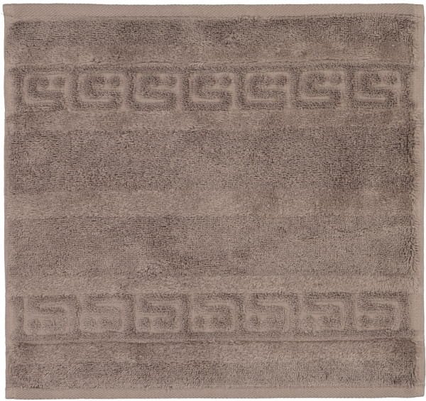 Cawö Handtücher Noblesse Uni 1001 - Farbe: walnuss - 348 - Seiflappen 30x30 cm
