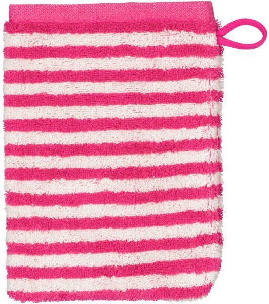 Cawö Handtücher Campus Ringel 955 - Farbe: pink - 22 - Waschhandschuh 16x22 cm