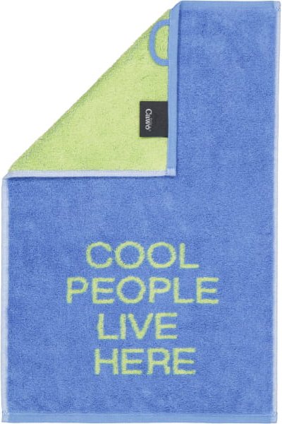Cawö Gästetücher Postcard Towels Edition 100 - Farbe: cool people live here - 01 - Gästetuch 30x50 c