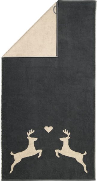 Cawö Handtücher Alpenchic Edition Hirsche 6228 - Farbe: granit - 73 - Duschtuch 70x140 cm
