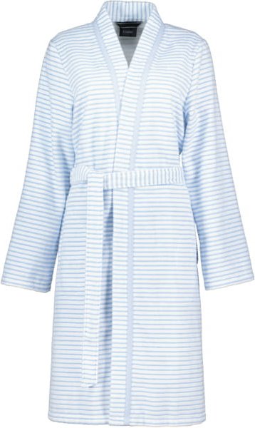 Cawö - Damen Bademantel Kurz Kimono 1214 - Farbe: mittelblau - 11 - XS