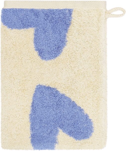 Cawö Handtücher Heart Beats Hearts 6275 - Farbe: capri - 31 - Waschhandschuh 16x22 cm