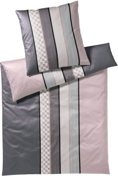 JOOP Bettwäsche Cornflower Stripes 4069 - Farbe: Deep Rose - 11 - 80x80 cm - 155x220 cm