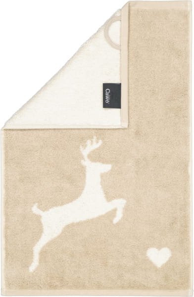 Cawö Handtücher Alpenchic Edition Hirsche 6228 - Farbe: natur - 33 - Gästetuch 30x50 cm