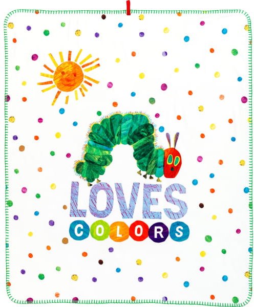 Smithy Die kleine Raupe Nimmersatt - Dots - Kinderdecke 75 x 90 cm - Farbe: weiß (1803111)